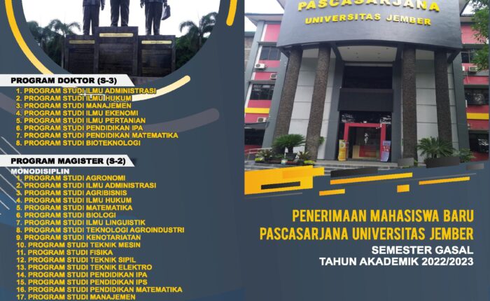 Brosur Penerimaan Mahasiswa Baru Pascasarjana Semester Gasal Tahun Akademik 2022/2023