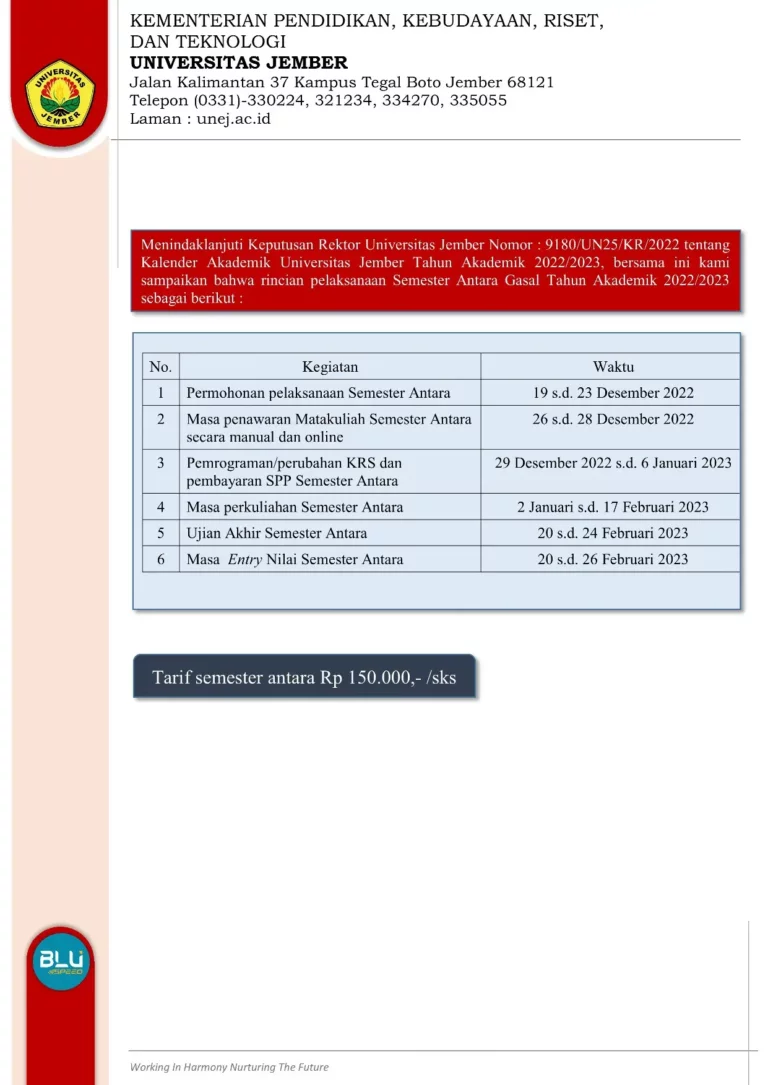 semester antara 2022/2023 gasal UNEJ