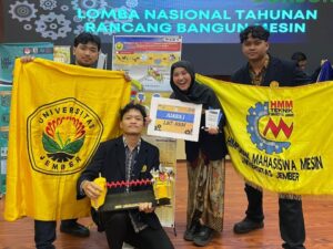 Mahasiswa Teknik Mesin UNEJ Harumkan Nama Almamater di Kompetisi Rancang Bangun Mesin BKSTM XIV 2025
